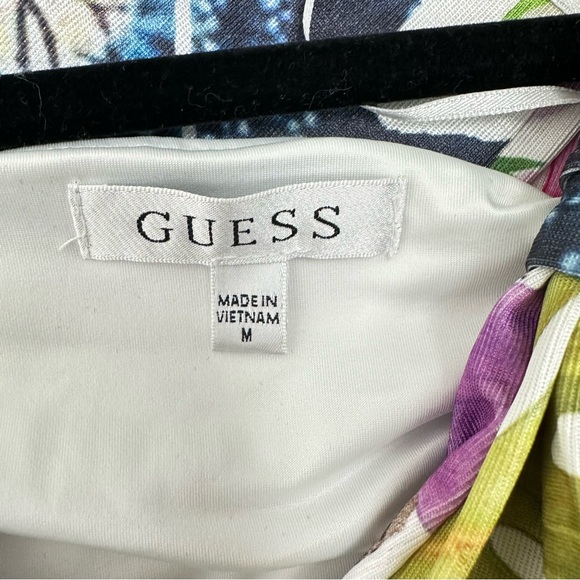 NWT Guess Malori Twisted Strap Tropical Print Bodycon Dress Size 6 Island Fancy - Picture 9 of 13